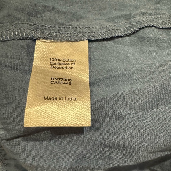 J. Crew Women’s Embroidered tie-sleeve tee Denim Size 12 - Picture 6 of 6